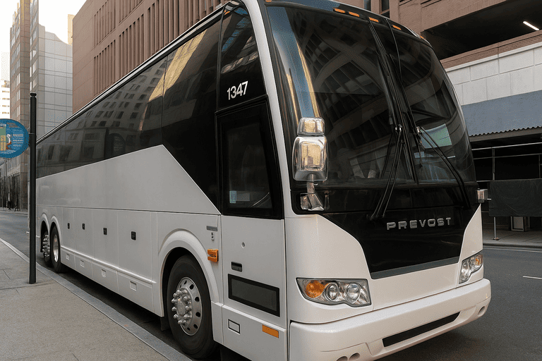 a Charter Bus Rental Belleville coach bus