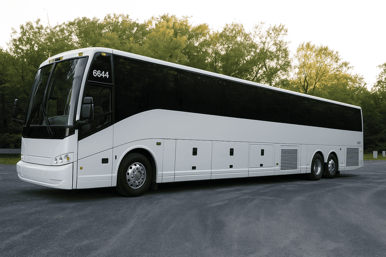exterior of Charter Bus Rental Belleville coach bus