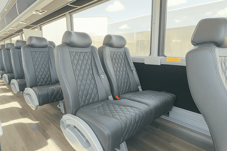 interior of Charter Bus Rental Belleville charter bus